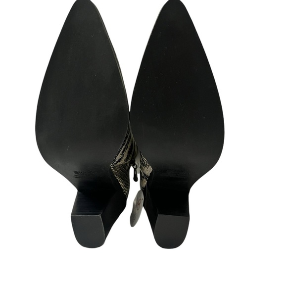 Blondo Que Waterproof Snakeskin Print Leather Block Heel Booties New! Size 9.5 - Picture 9 of 11